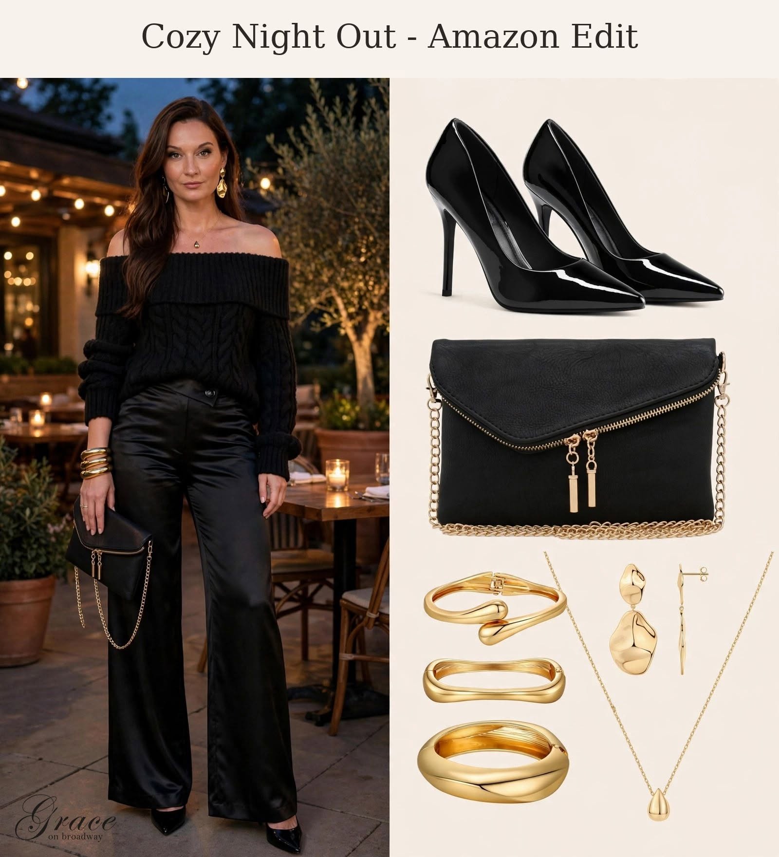 Cozy Night Out Amazon Edit outfit board